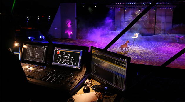 ETC Cobalt 20 controls lights at the EQI Cheval Libre equestrian festival in southern France