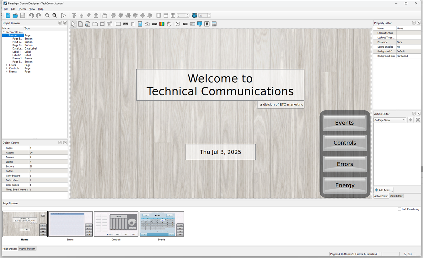 Main Application view