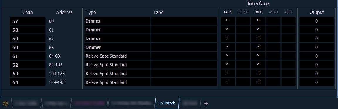 Die Patch-Hauptanzeige.