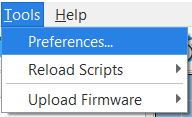 Tools Menu