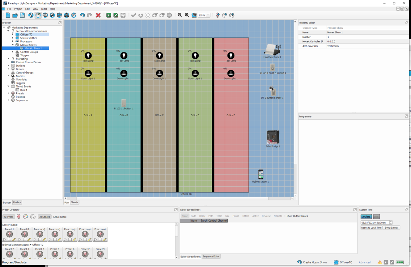 Add Mosaic Show Controller