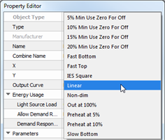 Output Curve Properties
