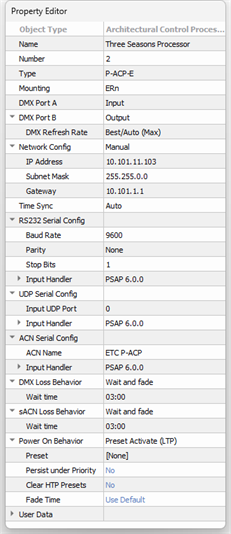 P-ACP-E Property Editor