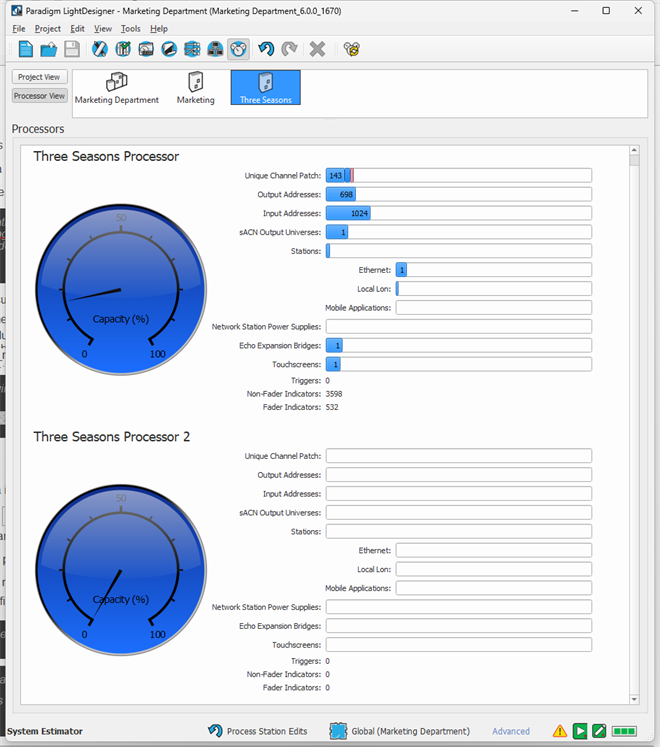 System Estimator Processor View, Sub-Project