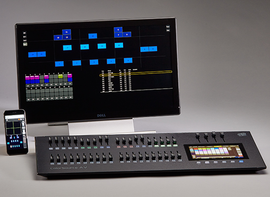ColorSource Console 40AV monitor and remote