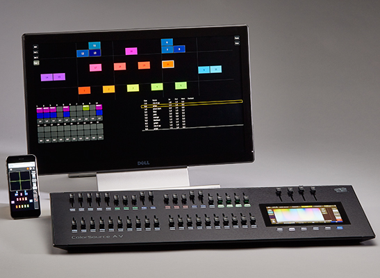 ColorSource Console 40AV monitor and remote