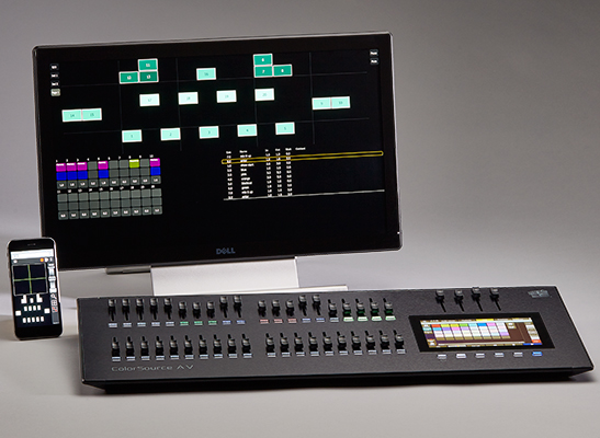 ColorSource Console 40AV monitor and remote