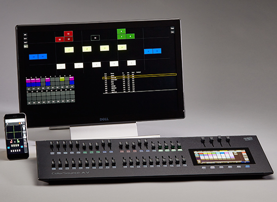 ColorSource Console 40AV monitor and remote