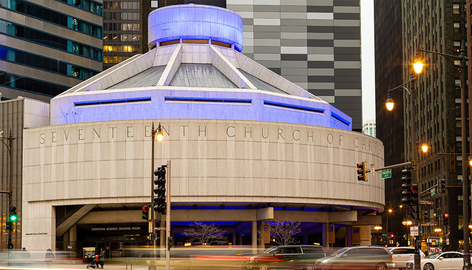 Exterior of 17th Church of Christ, Scientist. Photo by John Cahill