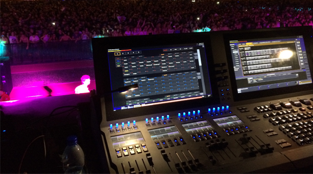 ETC Cobalt lights Circo Loco event in Rome