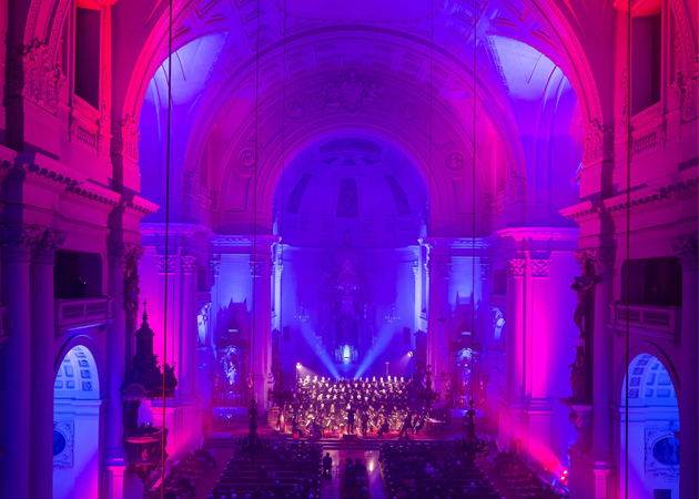 Congo Kid illuminates Munich's St. Margaret's Church