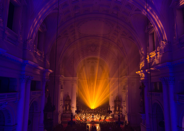 Congo Kid illuminates Munich's St. Margaret's Church