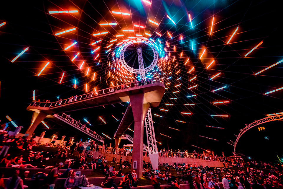 Riverfront Park Pavilion lighting controlled by Mosaic