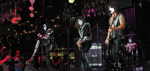 Cover band KISS performs