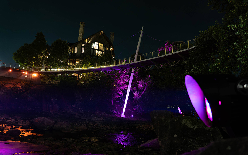 Liberty Bridge Lighting Upgrade Transforms Falls Park After Dark