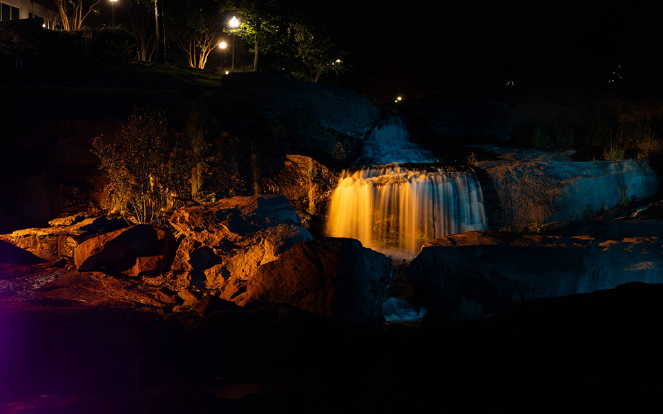 Liberty Bridge Lighting Upgrade Transforms Falls Park After Dark