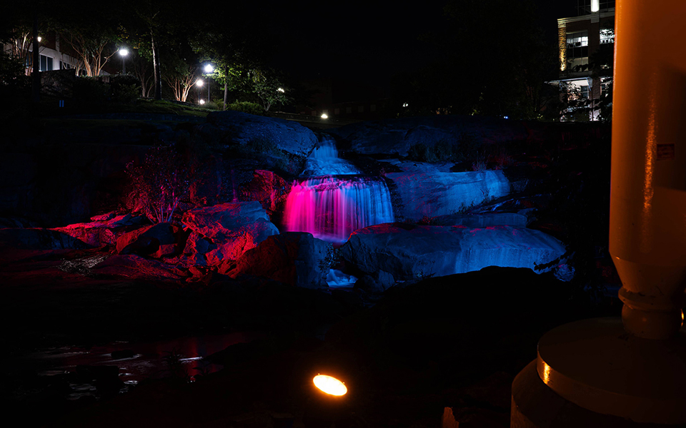 Liberty Bridge Lighting Upgrade Transforms Falls Park After Dark
