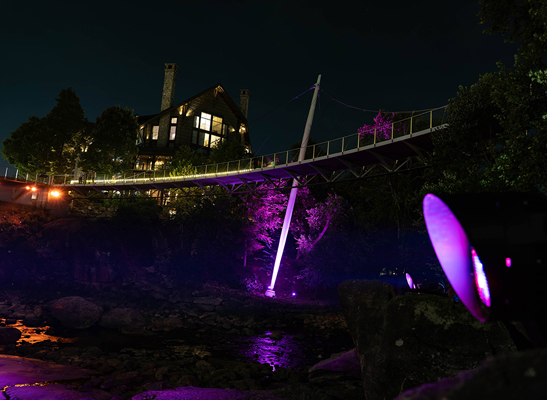 Liberty Bridge Lighting Upgrade Transforms Falls Park After Dark