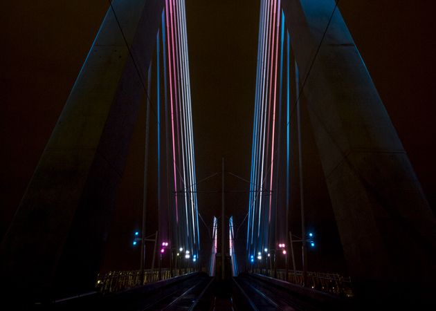 Tilikum Crossing, between the spires Photo credit - (Photo courtesy of TriMet)