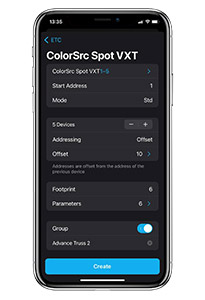 Spot VXT Set Light app