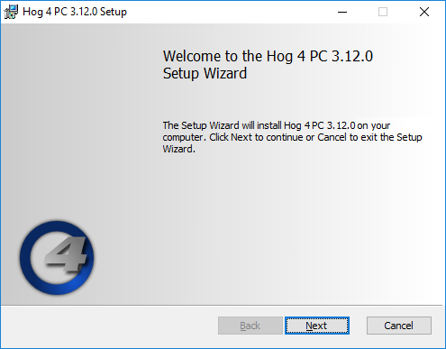 Screenshot of Setup Wizard page 1.