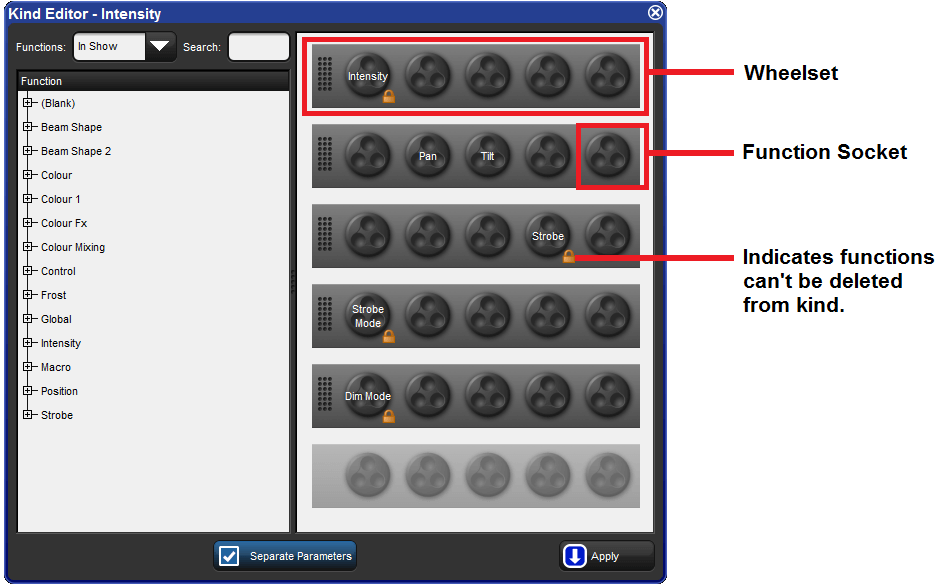 Wheeslets displayed in a kind editor