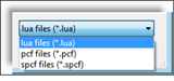 Resource Import Script File Types Dialog