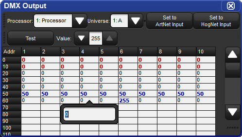 DMX Output Window
