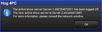 Fail over message logged off