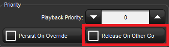 Playback Option Cuelist Release Other Go
