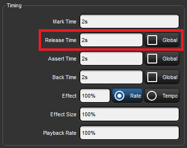 Playback Option Cuelist Release Time